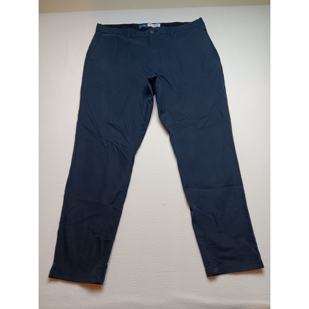 Old Navy Ultimate Tech Athletic Pants Mens 38x32 Navy Blue Built-In Flex Chino